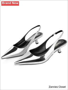 ✨ JENN ARDOR Women's Slingback Kitten Heel Pointed Toe Pump